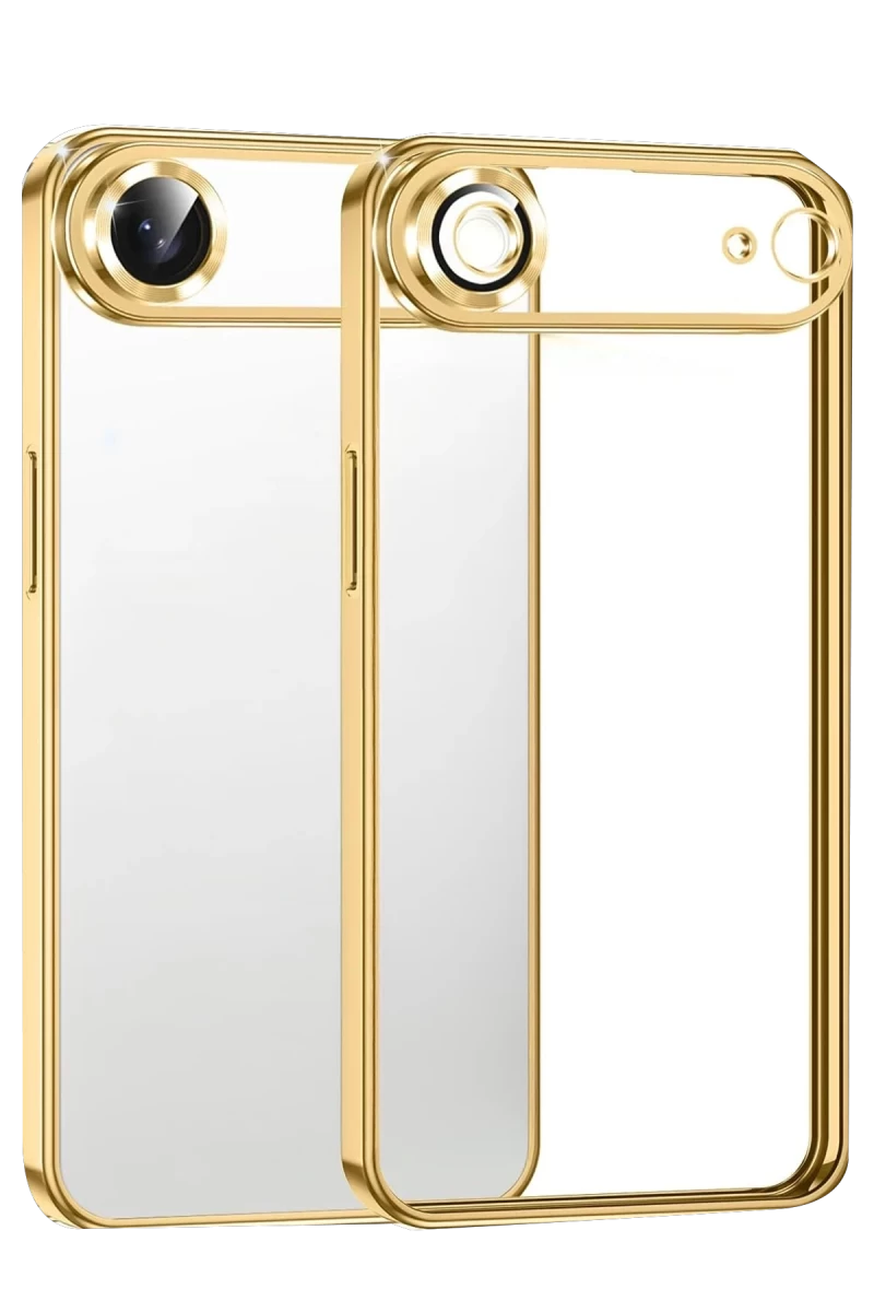 Apple iPhone 17 Air Uyumlu Lensli Silikon - Gold