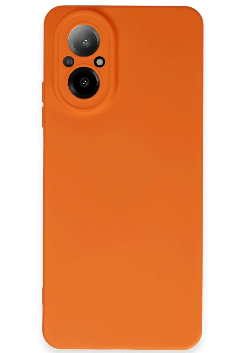 Realme 12 Lite Uyumlu Kılıf Nano içi Kadife Silikon - Turuncu