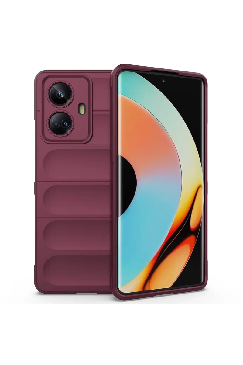 Realme 10 Pro 5G Uyumlu Kılıf Optimum Silikon - Bordo