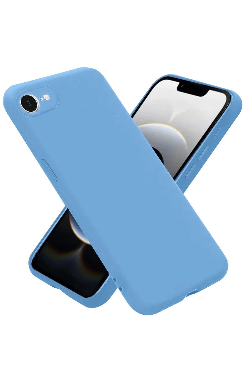 Apple iPhone 16E Uyumlu Kılıf First Silikon - Mavi