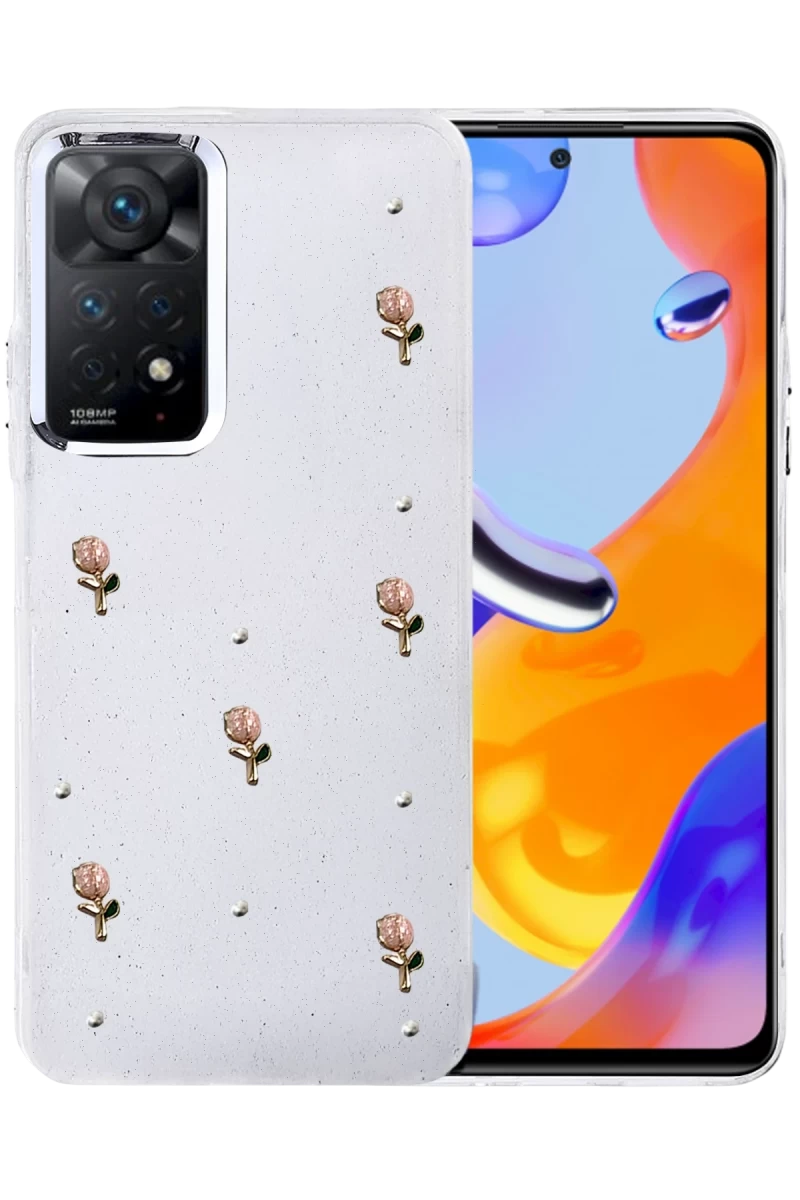 Xiaomi Redmi Note 11 Pro Uyumlu Fiyonk Desenli Kapak - Desen 6