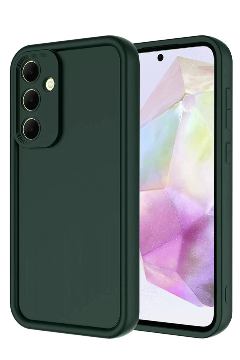 Samsung Galaxy A56 Uyumlu Kılıf Viera Silikon - Koyu Yeşil