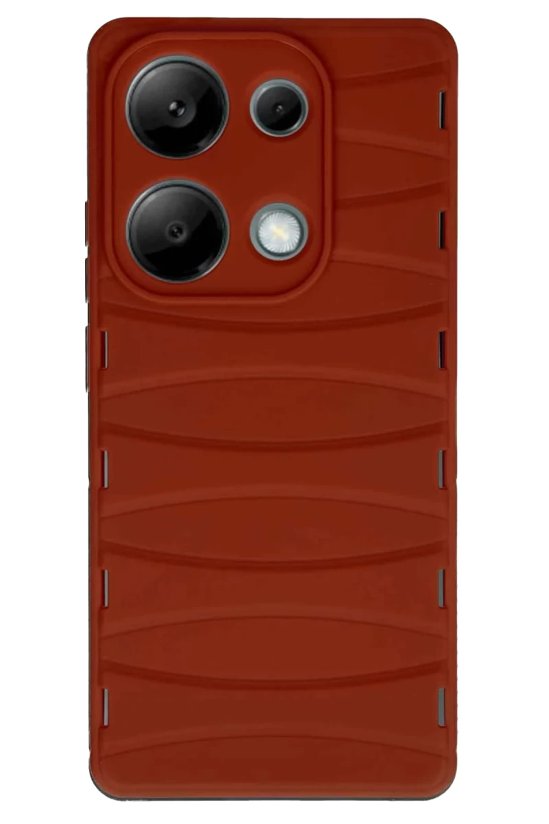 Xiaomi Redmi Note 13 Pro 4G Uyumlu Kılıf Bibercas Silikon Kapak - Kırmızı
