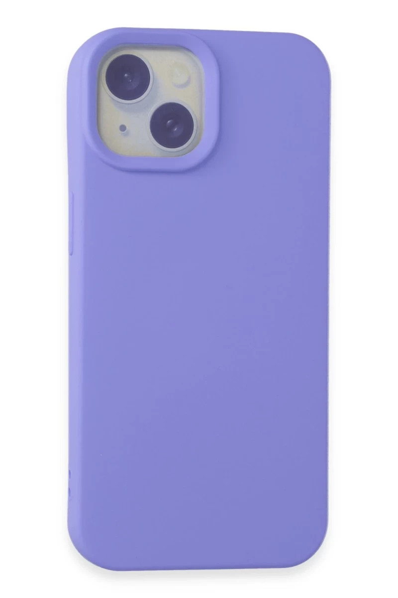 Apple iPhone 15 Uyumlu Kılıf Nano içi Kadife Silikon - Lila