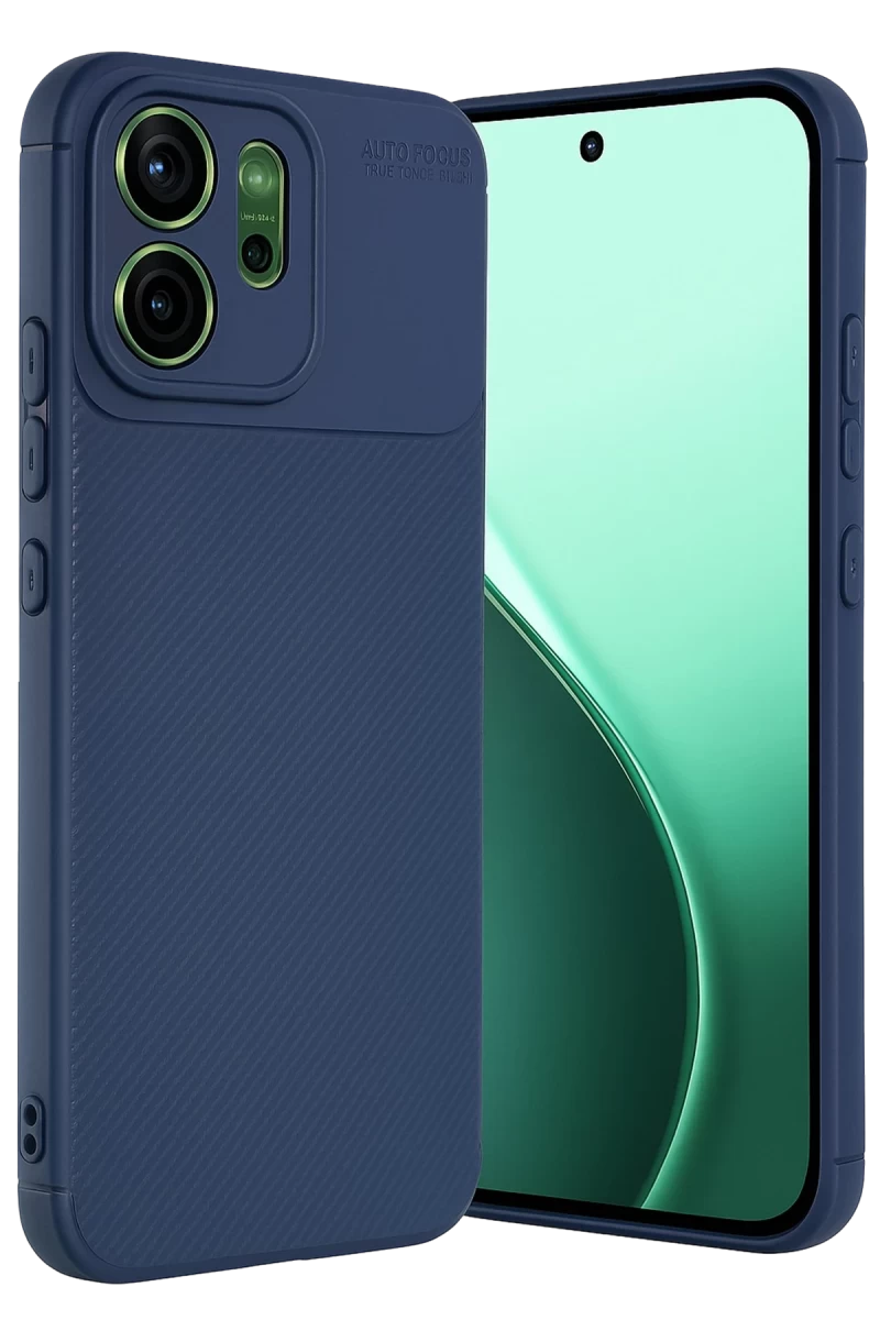 Oppo Reno 14F Uyumlu Auto Focus Karbon Kapak - Lacivert