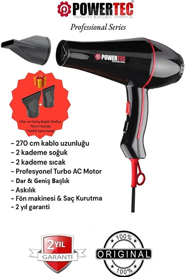 Profesyonel Fön Makinesi - TR-601 (2500 W) Turbo