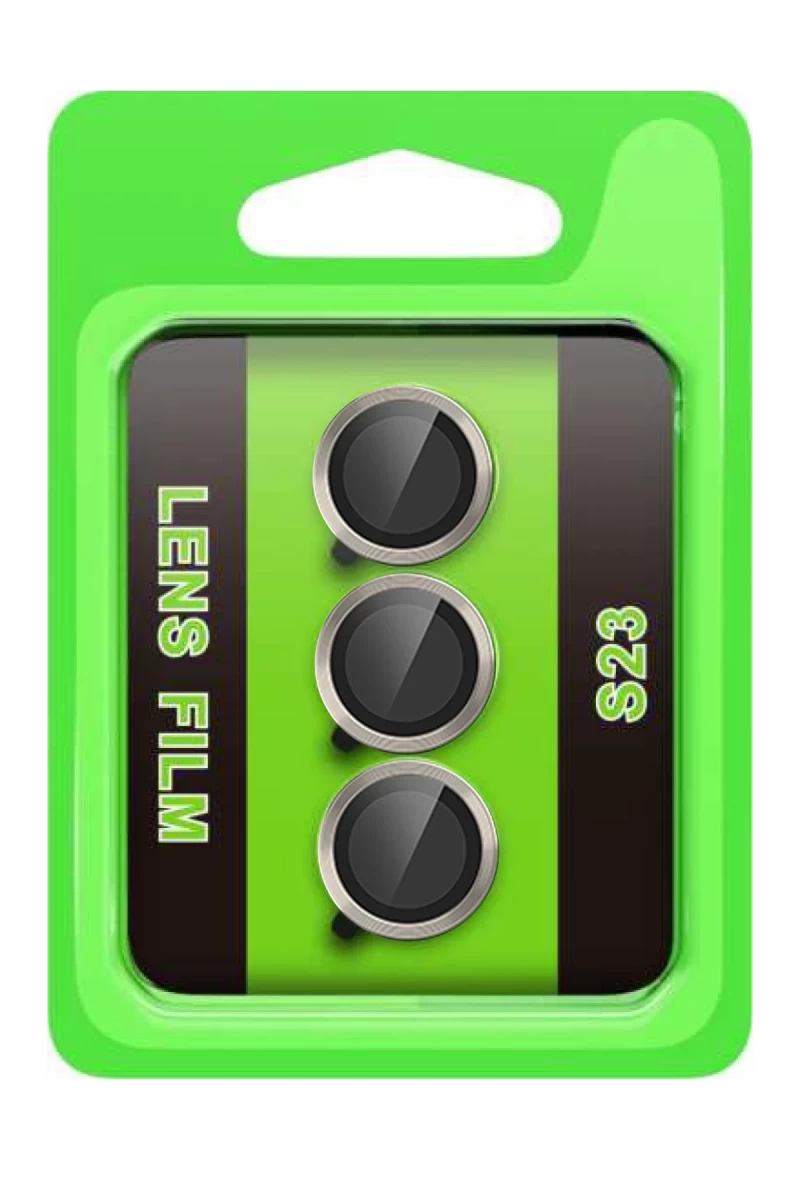 Samsung Galaxy S23 Uyumlu Raze Metal Kamera Lens - Gri