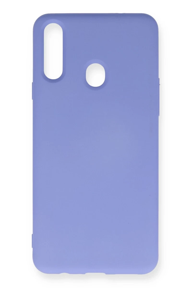 Samsung Galaxy A20S Uyumlu Kılıf Nano içi Kadife Silikon - Lila