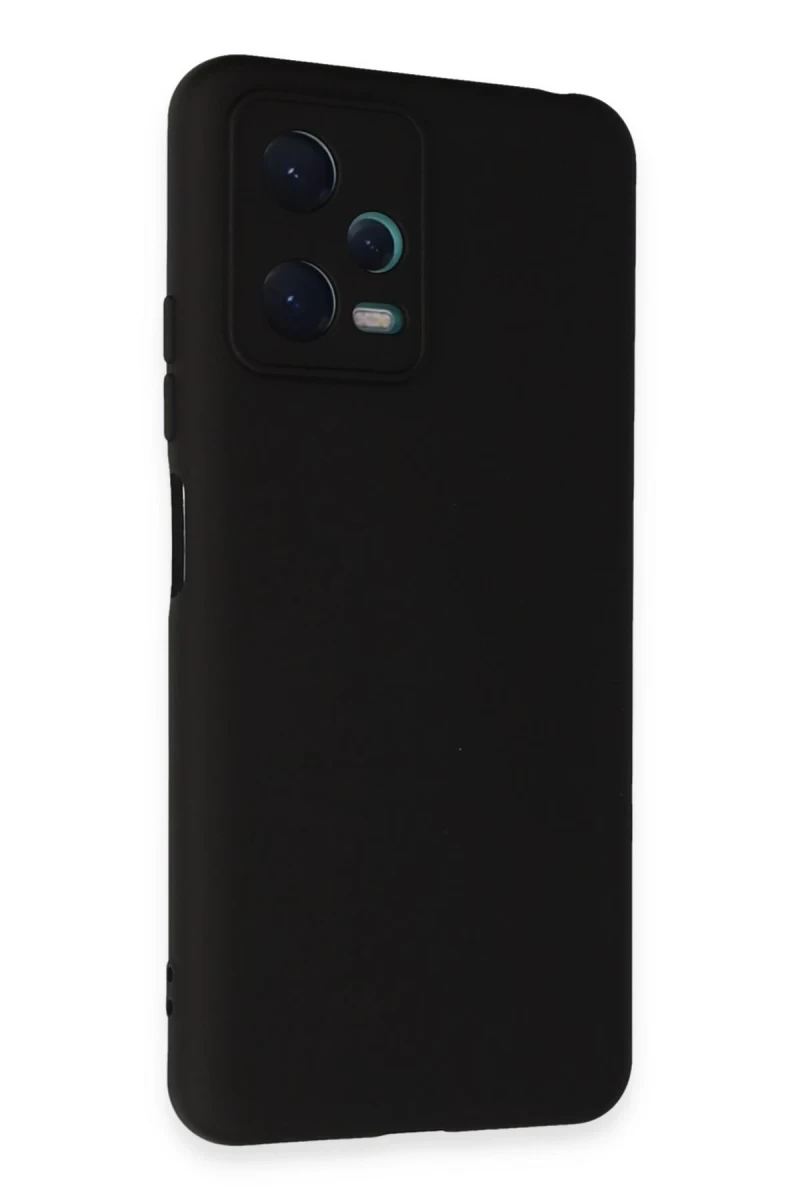 Xiaomi Redmi Note 12 5G Uyumlu Kılıf Nano içi Kadife Silikon - Siyah
