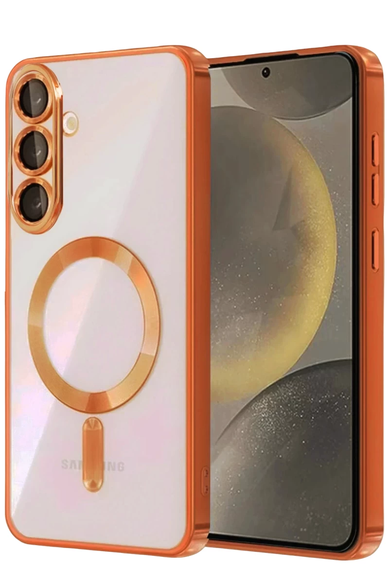 Samsung Galaxy A27 5G Uyumlu Kross Magneticsafe Kapak - Turuncu