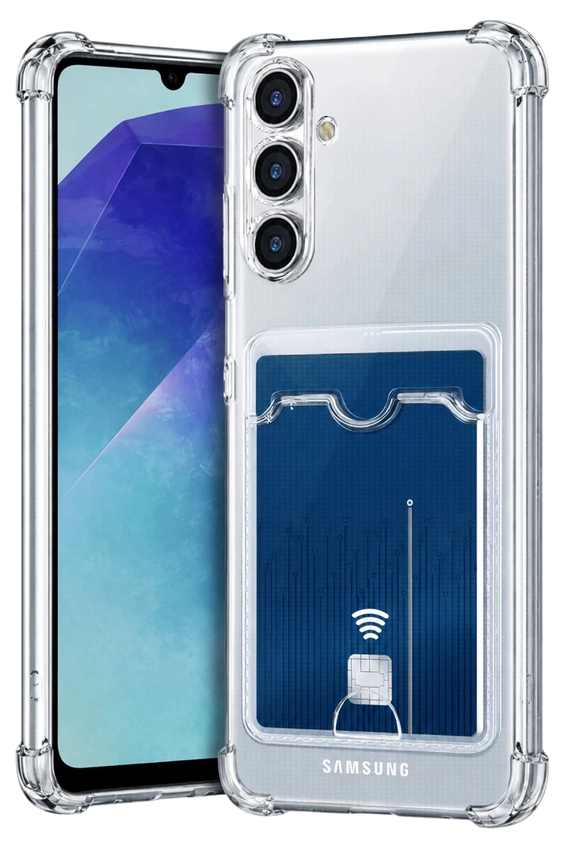 Samsung Galaxy A27 Uyumlu Kılıf Kart Şeffaf Silikon - Şeffaf
