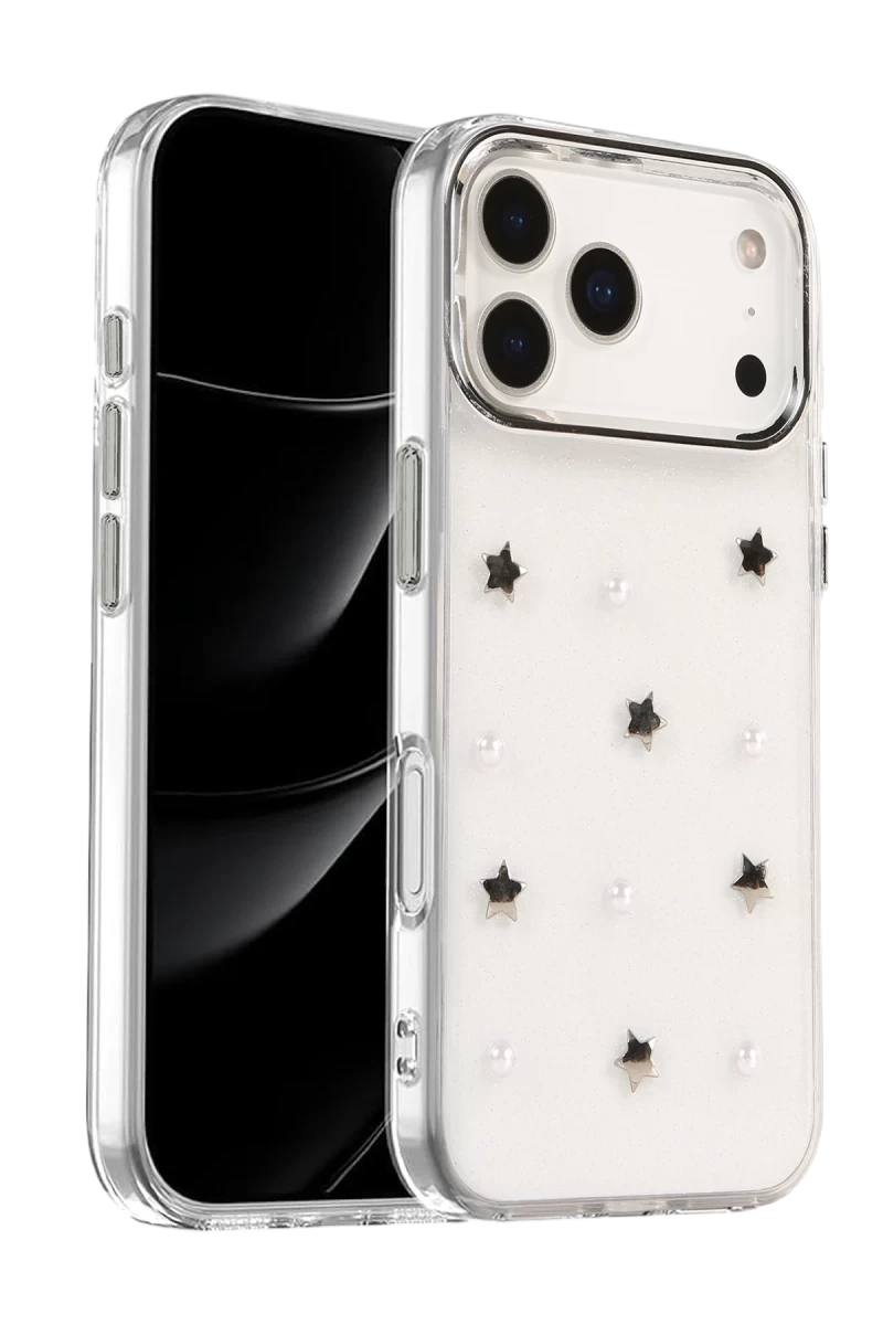 Apple iPhone 17 Pro Max Uyumlu Fiyonk Desenli Kapak - Desen 7