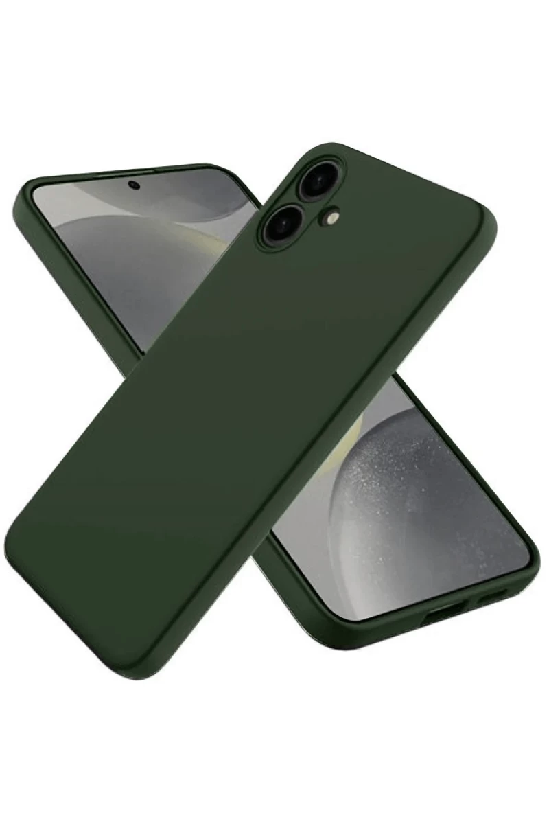Samsung Galaxy A06 Uyumlu Kılıf First Silikon - Koyu Yeşil