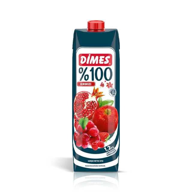 %100 Kırmızı Meyveler 1000ml 1 Adet