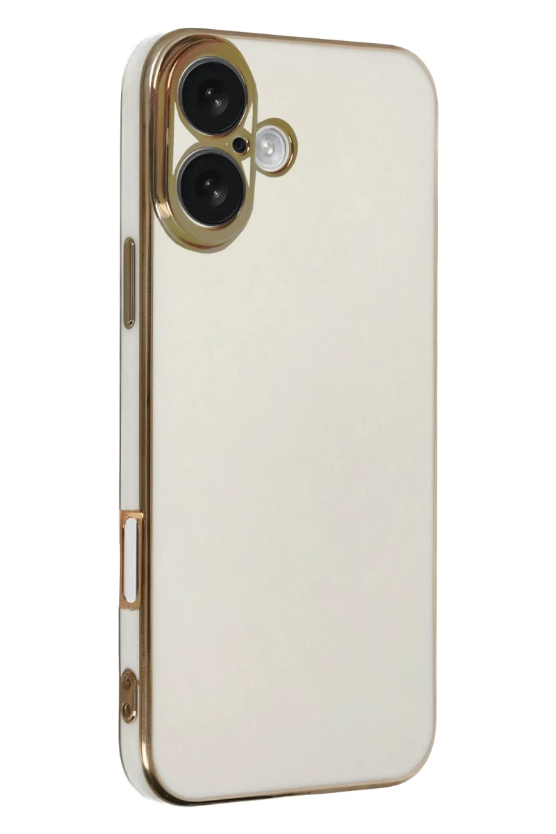 Apple iPhone 16 Uyumlu Kılıf Volet Silikon - Beyaz