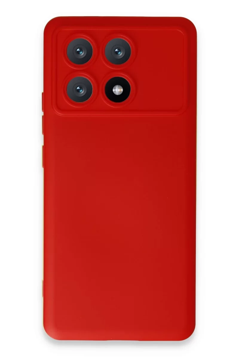 Xiaomi Poco X6 Pro Uyumlu Kılıf Nano içi Kadife Silikon - Kırmızı