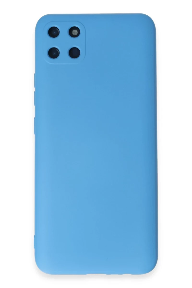 Realme C11 Uyumlu Kılıf Nano içi Kadife Silikon - Mavi