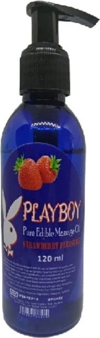 Süper Playboy Pure Edible Çilekli Masaj Yağı Aromalı 120ML - 120ML Pure Edible Massage Oil