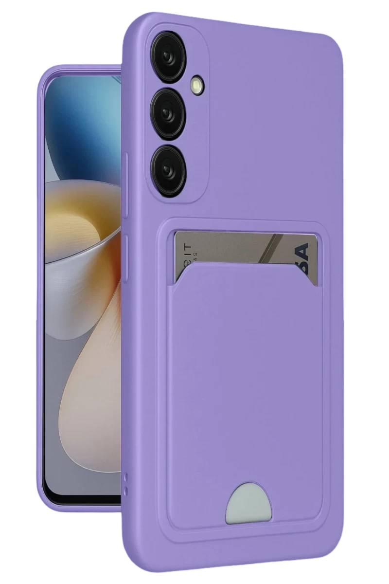 Samsung Galaxy A16 5G Uyumlu Kılıf Kelvin Kartvizitli Silikon - Lila