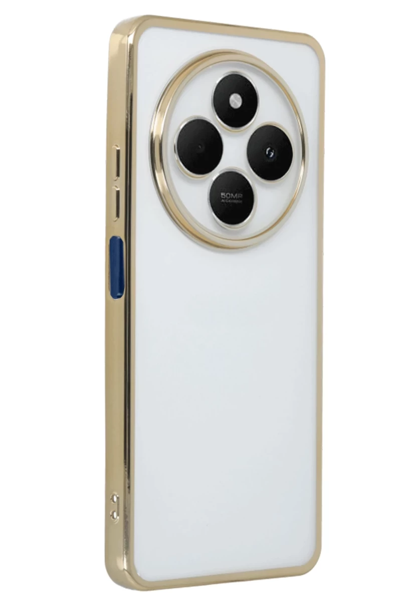 Xiaomi Redmi 14C Uyumlu Kılıf Lensli Silikon - Gold