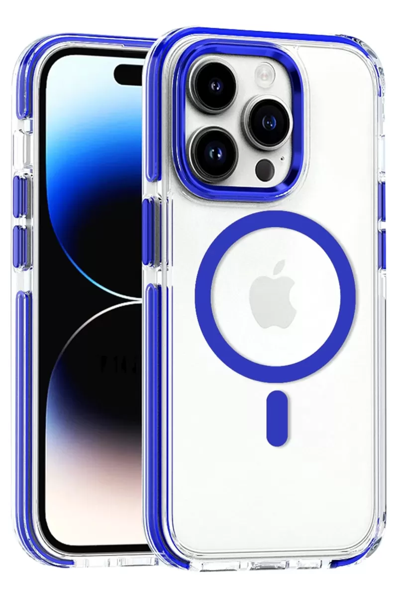 Joko Apple iPhone 15 Pro Max Uyumlu Bella Magsafe Kapak - Mavi
