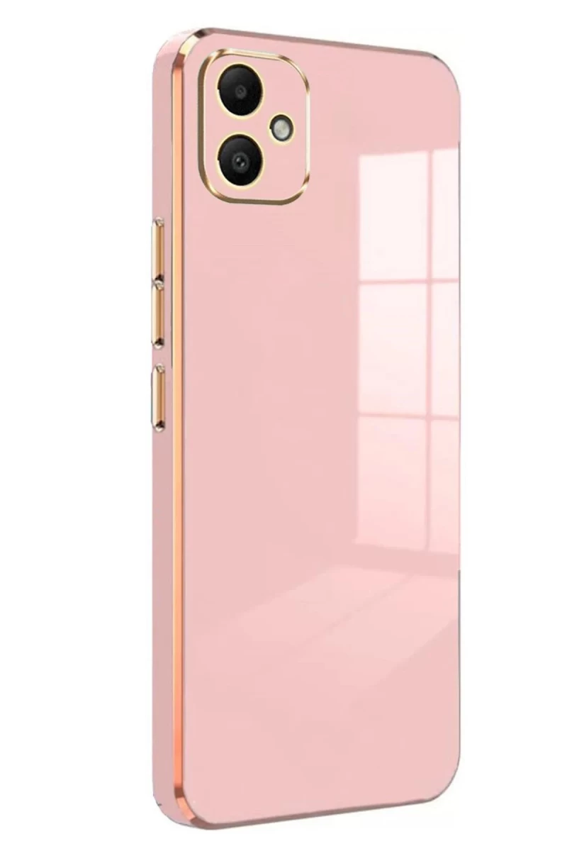 Samsung Galaxy A05 Uyumlu Kılıf Volet Silikon - Pembe