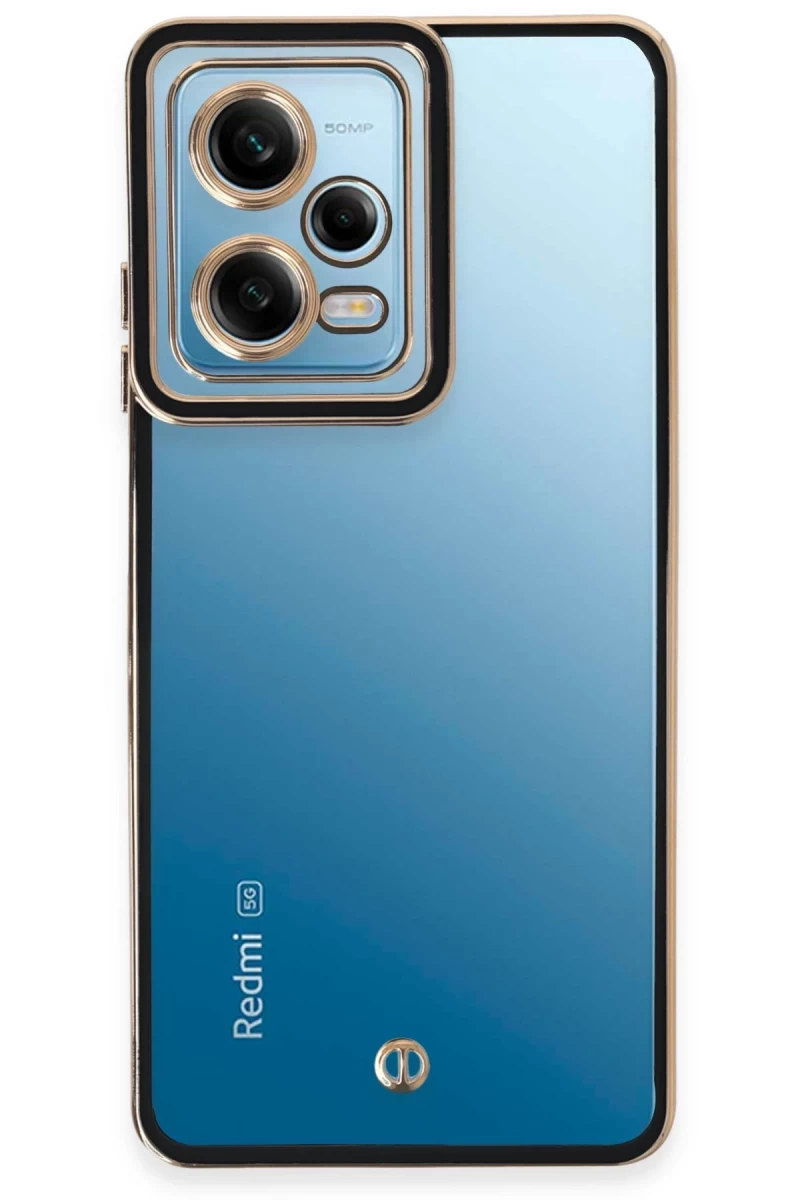 Xiaomi Redmi Note 12 5G Uyumlu Kılıf Liva Lens Silikon - Siyah