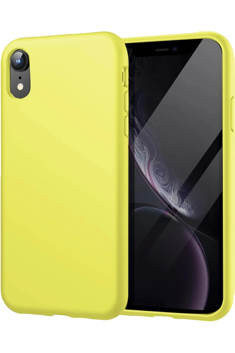 Apple iPhone XR Uyumlu Kılıf First Silikon - Parlak Yeşil