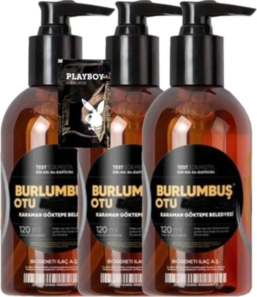 Süper Playboy Burlumbuş Otu Jeli DOLCER2-2:0403 3 Adet Birden 120 ml Bölgesel Relax Jeli 1 Hediye Jel