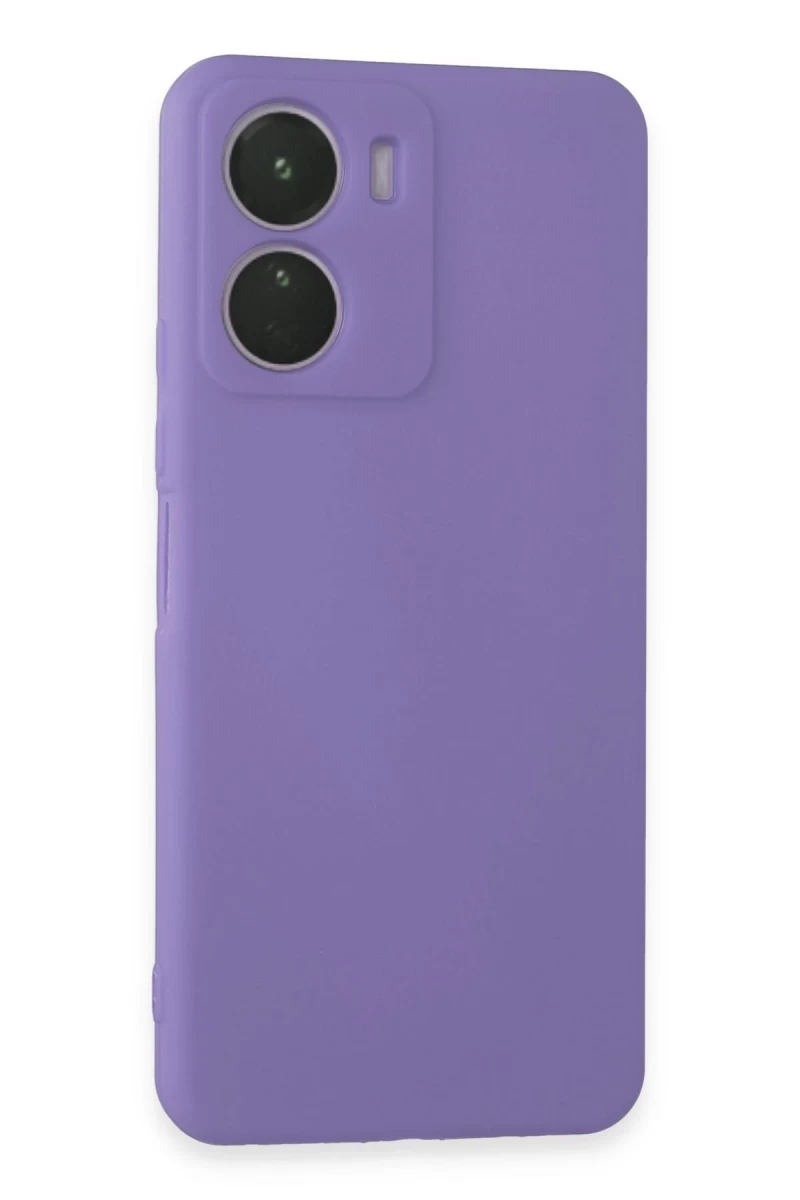 Vivo Y16 Uyumlu Kılıf First Silikon - Lila