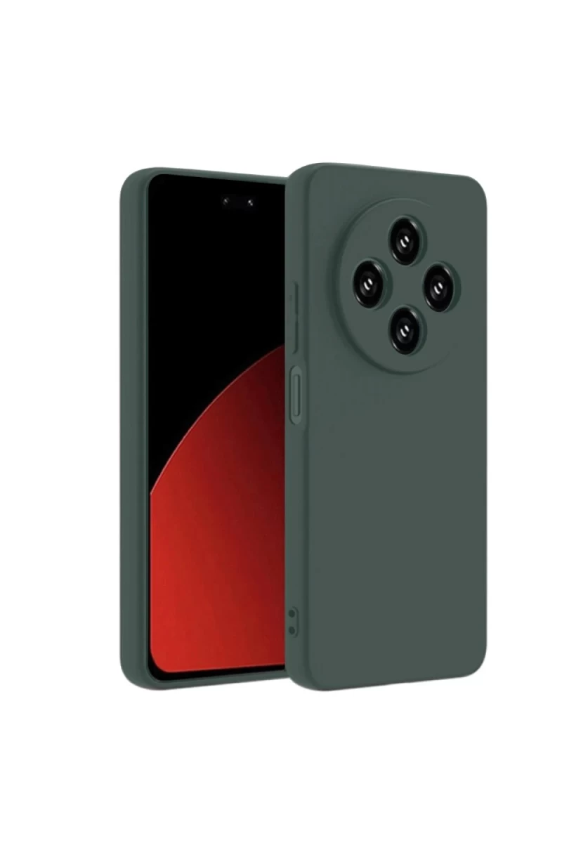 Xiaomi Redmi 14C Uyumlu Kılıf First Silikon - Koyu Yeşil