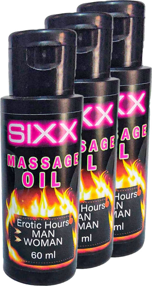 Sıxx 3 Adet Eroticmassage Oil / 3 Adet Kadın Erkek Erotikmasaj Yağı 60 ml