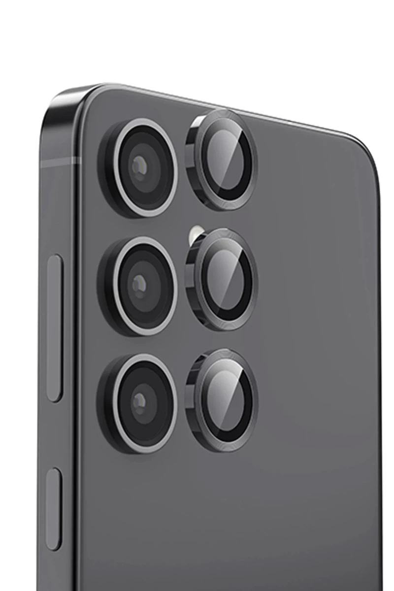 Samsung Galaxy S25 Uyumlu Raze Metal Kamera Lens - Siyah