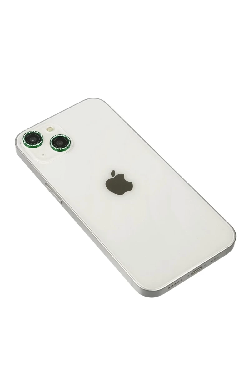 Apple iPhone 14 Uyumlu Diamond Kamera Lens - Yeşil