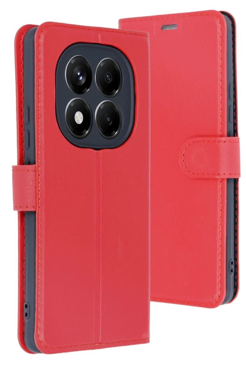 Xiaomi Redmi Note 14 4G Uyumlu Kılıf Trend S Plus Kapaklı Kılıf - Kırmızı