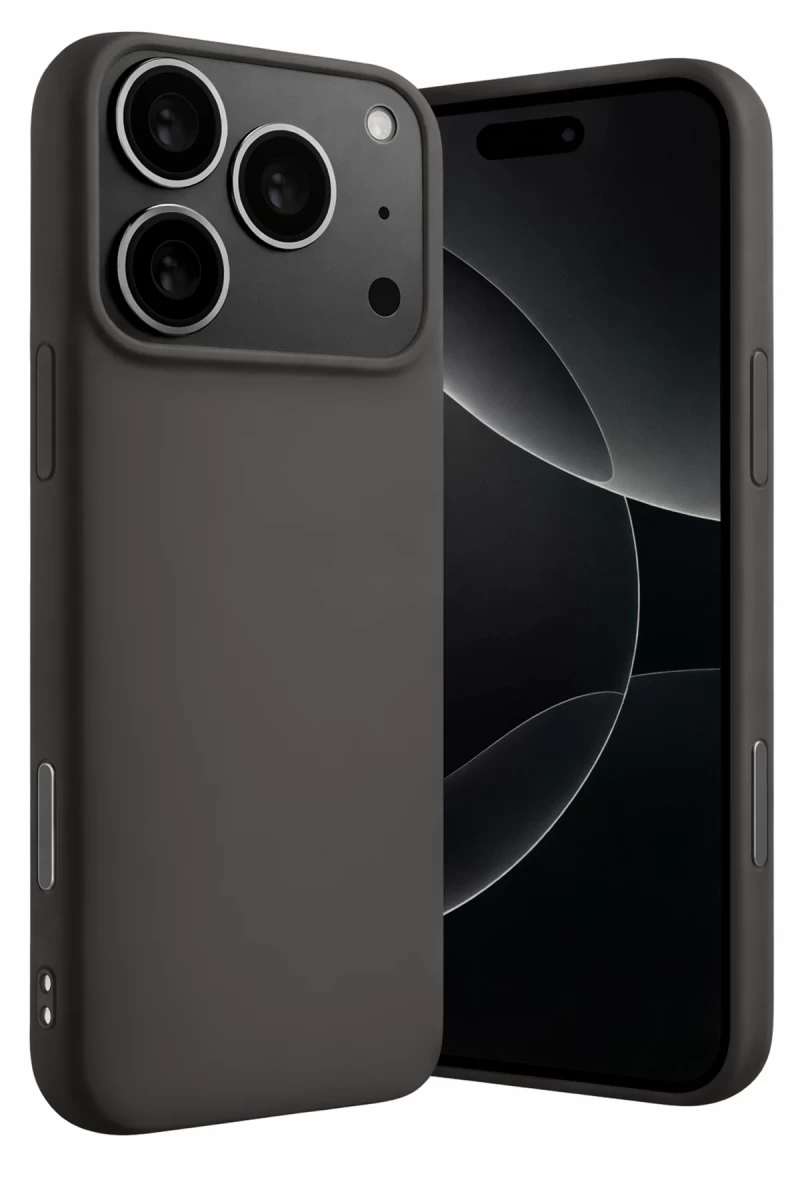 Apple iPhone 17 Pro Max Uyumlu Nano içi Kadife Silikon - Gri