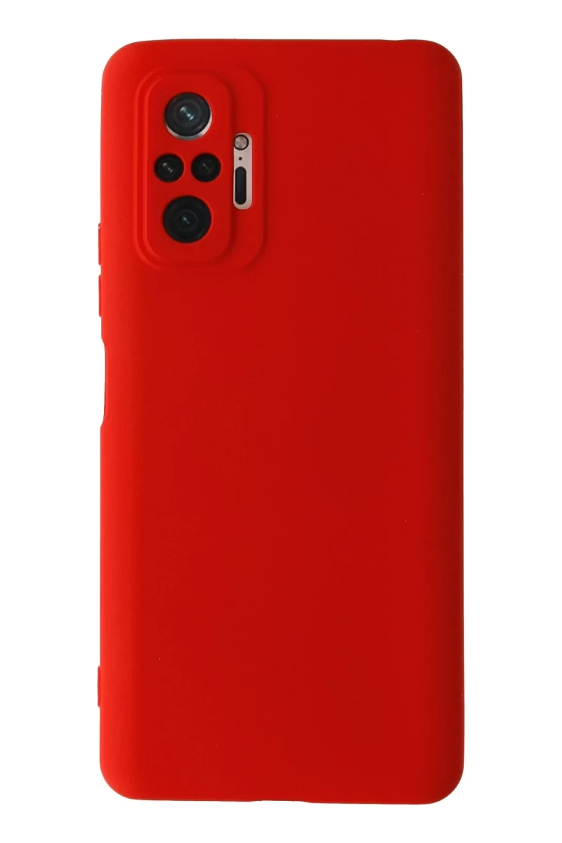 Xiaomi Redmi Note 10 Pro Uyumlu Kılıf Nano içi Kadife Silikon - Kırmızı