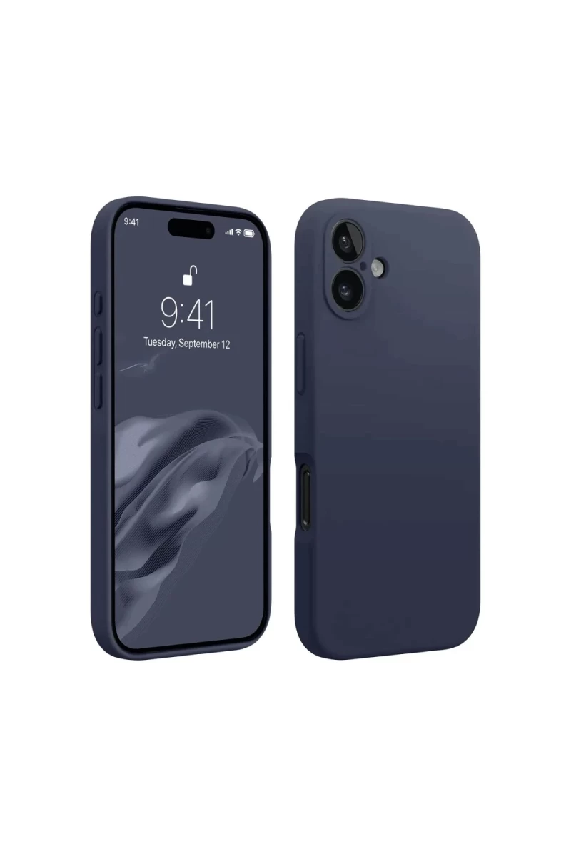 Apple iPhone 16 Uyumlu Kılıf First Silikon - Lacivert