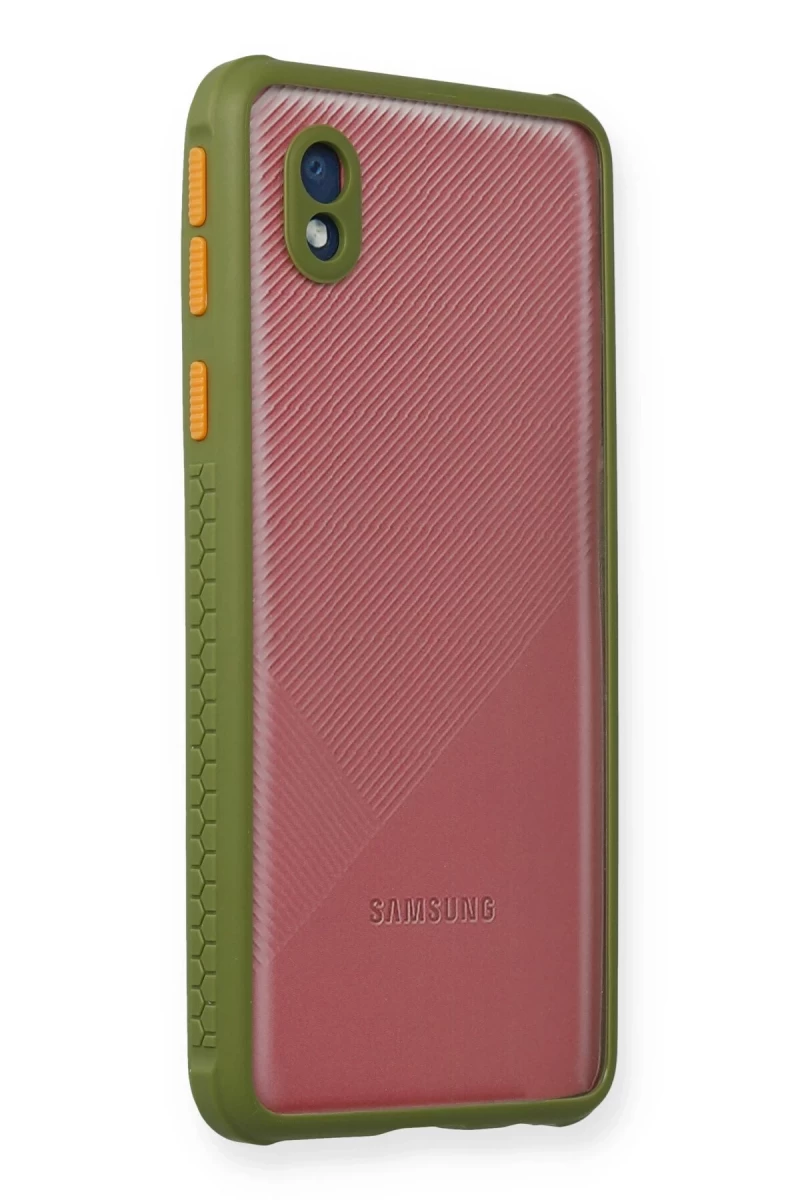 Samsung Galaxy A01 Core Uyumlu Kılıf Miami Şeffaf Silikon - Yeşil