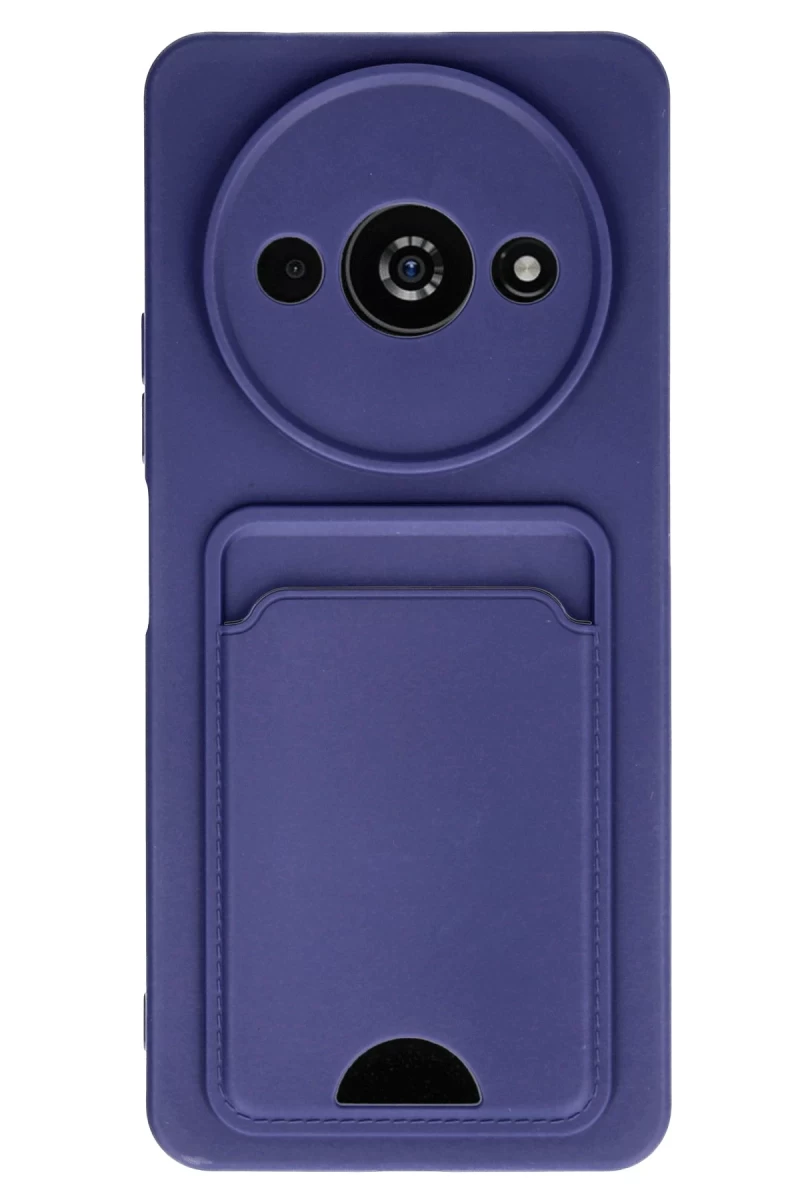 Xiaomi Redmi A3 4G Uyumlu Kılıf Kelvin Kartvizitli Silikon - Lacivert