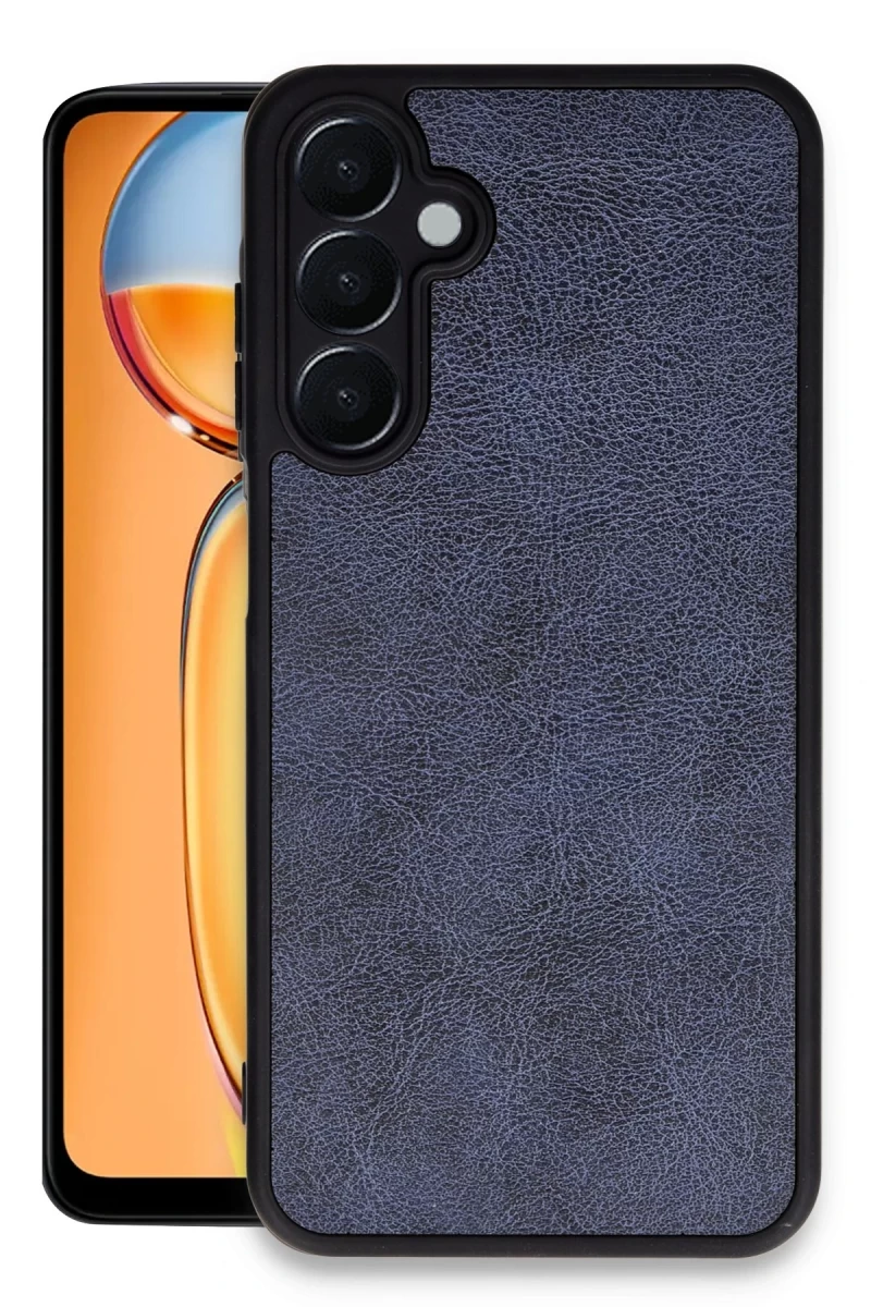 Samsung Galaxy A55 5G Uyumlu Kılıf Aras Deri Kapak - Lacivert