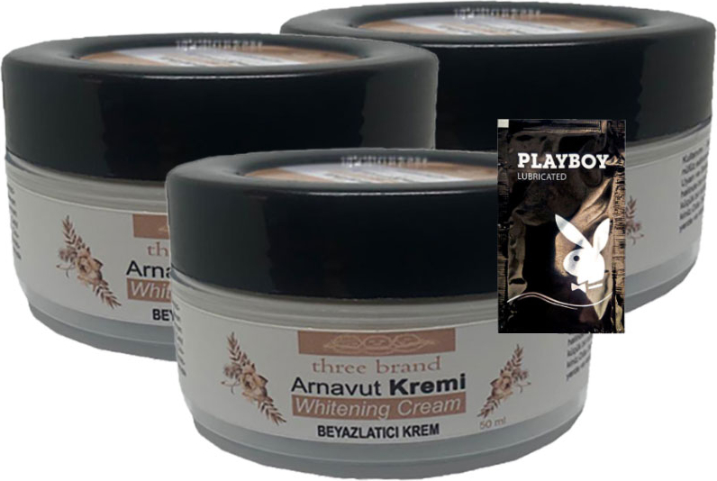 Three Brand Arnavut Kremi LFHX0400 Whitens Cream 3 Adet Adet  Aklık Kremi 50 ml + 1 Adet Jel Hediye