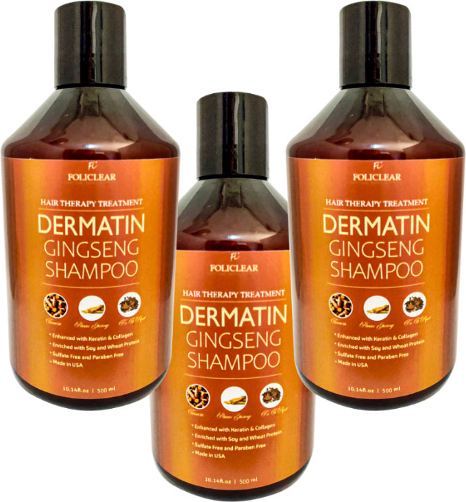 Policlear Dermatin Shampoo Ginsengli Özel Bakım Şampuanı 500 ml x 3 adet + Jel