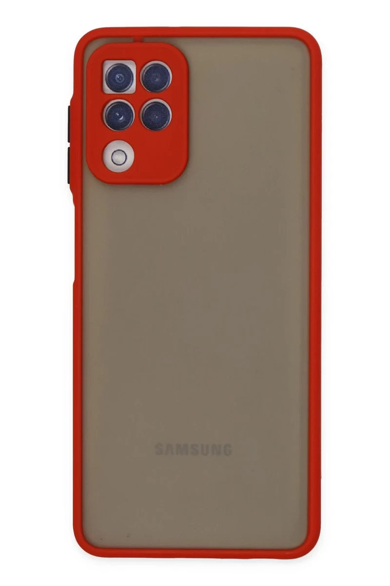 Samsung Galaxy A22 Uyumlu Kılıf Montreal Silikon Kapak - Kırmızı