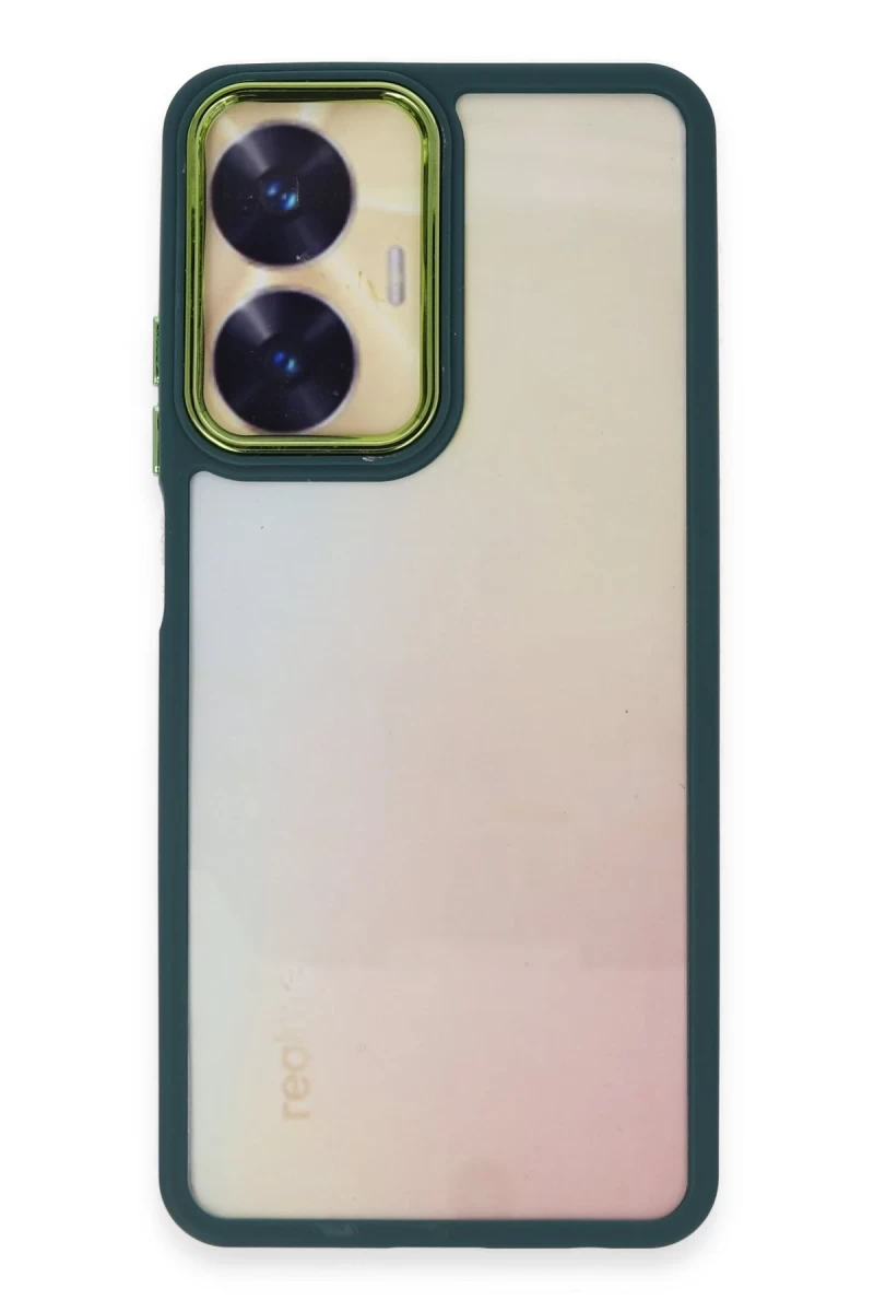 Realme C55 Uyumlu Kılıf Dora Kapak - Haki Yeşil