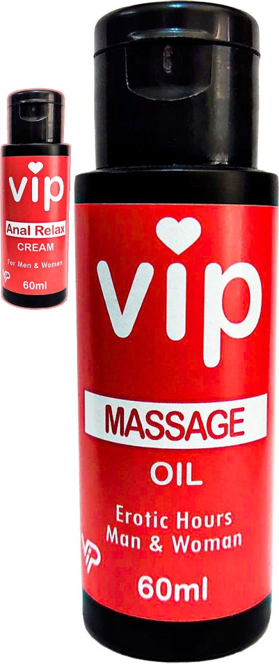 Vip 60 ml Naturel Erotikmasaj Yağı Yanında Analrelax Cream