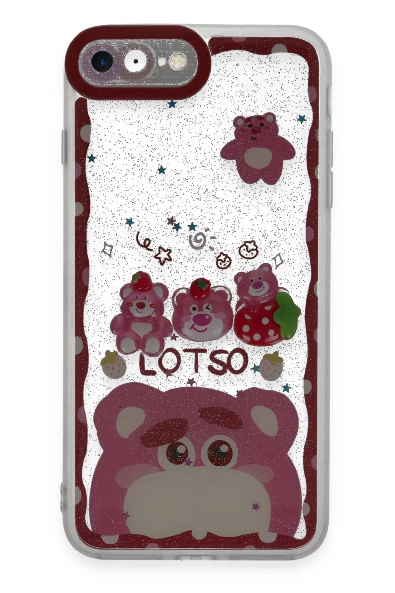 Apple iPhone 7 Uyumlu Kılıf Sweet Desenli Silikon Kapak - Pembe