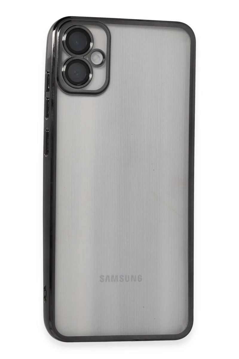 Samsung Galaxy A05 Uyumlu Kılıf Lensli Silikon - Siyah