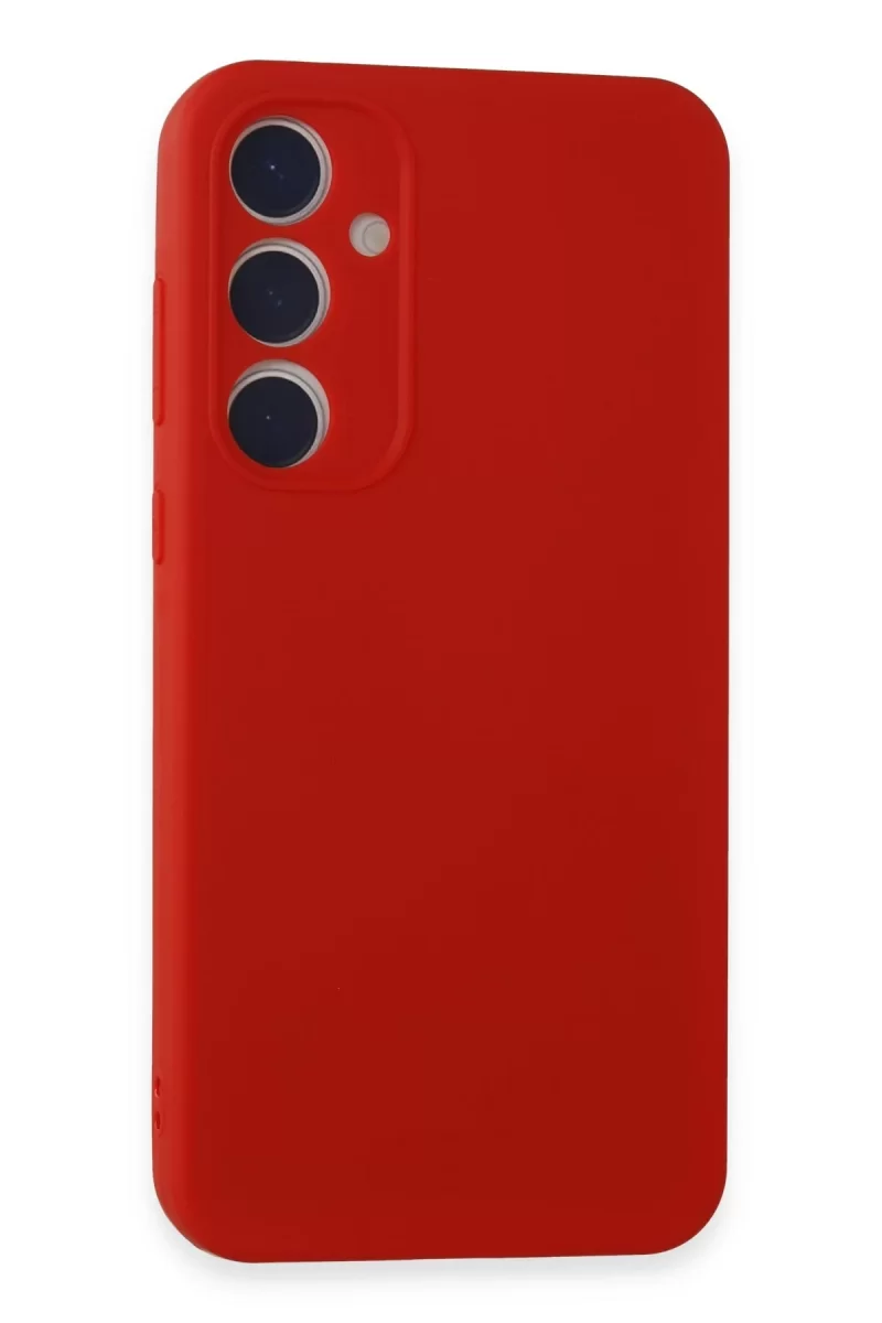 Samsung Galaxy A55 5G Uyumlu Kılıf First Silikon - Kırmızı