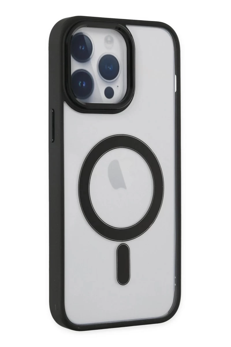 Apple iPhone 14 Pro Uyumlu Kılıf Room Magneticsafe Silikon - Siyah